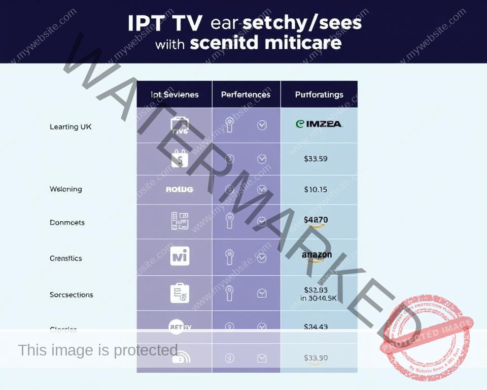 A high-quality comparison of IPTV services in the UK, showcasing the key features and performance metrics of leading providers. Captured in a sleek, modern style with a clean, minimalist layout. The image should feature a dynamic arrangement of relevant icons, data visualizations, and service logos, highlighting the objective, data-driven nature of the comparison. The color palette should convey a sense of professionalism and authority, with a subtle gradient or textural background to add depth and visual interest. Optimal lighting and camera angle to create a sense of depth and balance, drawing the viewer's attention to the key information presented. A high-quality comparison of IPTV services in the UK, showcasing the key features and performance metrics of leading providers. Captured in a sleek, modern style with a clean, minimalist layout. The image should feature a dynamic arrangement of relevant icons, data visualizations, and service logos, highlighting the objective, data-driven nature of the comparison. The color palette should convey a sense of professionalism and authority, with a subtle gradient or textural background to add depth and visual interest. Optimal lighting and camera angle to create a sense of depth and balance, drawing the viewer's attention to the key information presented.