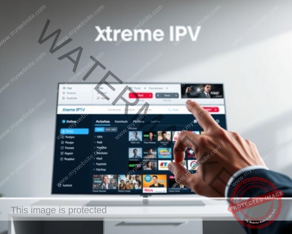 A modern and intuitive web interface showcasing the Xtreme HD IPTV ordering process. In the foreground, a hand navigates through a sleek, responsive dashboard, highlighting package options, subscription plans, and payment methods. The middle ground features a large, high-resolution preview screen displaying the diverse channel lineup and intuitive user experience. The background evokes a minimalist, tech-savvy ambiance with clean lines, neutral tones, and subtle design elements that complement the overall aesthetic. Crisp lighting and a shallow depth of field draw the viewer's attention to the key interactive elements, conveying a sense of professionalism and user-friendliness.