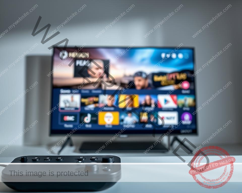 A sleek, high-tech display showcasing the essential features of a premium IPTV service. In the foreground, a modern, minimalist user interface with intuitive controls and a clean, uncluttered layout. Behind it, a vibrant 4K video stream playing the latest content, rendered with exceptional clarity and color accuracy. In the background, a subtle grid of icons representing the wide range of channels, on-demand titles, and smart home integration capabilities. Soft, directional lighting casts a professional, authoritative tone, while a shallow depth of field emphasizes the primary focal points. The overall impression conveys the reliability, versatility, and cutting-edge technology of a best-in-class IPTV solution for the UK market.