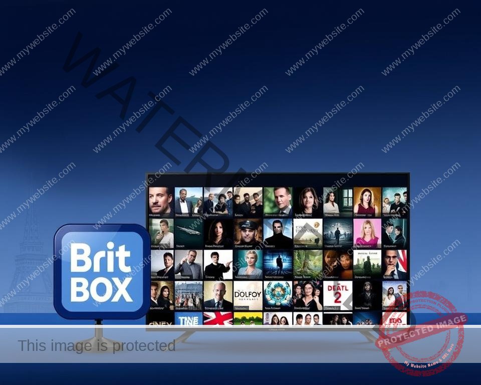 A sleek, modern illustration depicting the BritBox IPTV service for the UK market. In the foreground, a stylized logo or icon representing the BritBox brand, rendered in a bold, visually striking manner. In the middle ground, a grid or mosaic of high-quality thumbnails showcasing a diverse range of British television content available through the platform, including popular dramas, comedies, documentaries, and more. The background features a subtle, minimalist cityscape or skyline, hinting at the broad reach and comprehensive nature of the BritBox UK content library. The overall composition should convey a sense of quality, sophistication, and the breadth of entertainment options available to UK viewers through this leading IPTV service. A sleek, modern illustration depicting the BritBox IPTV service for the UK market. In the foreground, a stylized logo or icon representing the BritBox brand, rendered in a bold, visually striking manner. In the middle ground, a grid or mosaic of high-quality thumbnails showcasing a diverse range of British television content available through the platform, including popular dramas, comedies, documentaries, and more. The background features a subtle, minimalist cityscape or skyline, hinting at the broad reach and comprehensive nature of the BritBox UK content library. The overall composition should convey a sense of quality, sophistication, and the breadth of entertainment options available to UK viewers through this leading IPTV service.