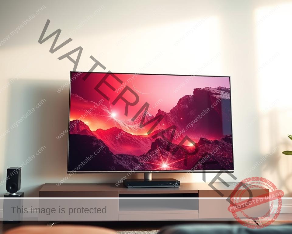 High-quality 4K video streaming on a sleek, modern television set with a minimalist design. The screen displays a vivid, crystal-clear image with lifelike colors and deep contrast. Soft, warm lighting illuminates the scene, creating a cozy, cinematic atmosphere. The television is surrounded by a clean, uncluttered environment, allowing the stunning visual quality to take center stage. The overall composition emphasizes the exceptional streaming experience, capturing the essence of "Xtreme HD IPTV" in a visually compelling and immersive way.